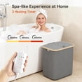thumbnail image 4 of Towel Warmer & Laundry Basket 2-in-1, Foldable Towel Warmer for Bathroom with Removable Heating Bag, 20/40/60Mins Fast Heating, Auto Shut-Off, Fits 3 Large Towels Blankets, Ideal Xmas Gift, 4 of 8