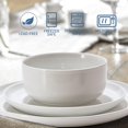 thumbnail image 4 of Juego de 4 cuencos de cerámica blanca de 22 onzas, para sopa, cereales, ramen, avena, ensalada de frutas, pasta y arroz, cuencos de desayuno, tazón de cocina para el hogar, restaurante, hotel, 4 of 4