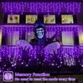 thumbnail image 3 of Luces Icicle Lights YEGUO, 10 m, 400 LED, color morado, resistente al agua, 8 modos, 3 of 8