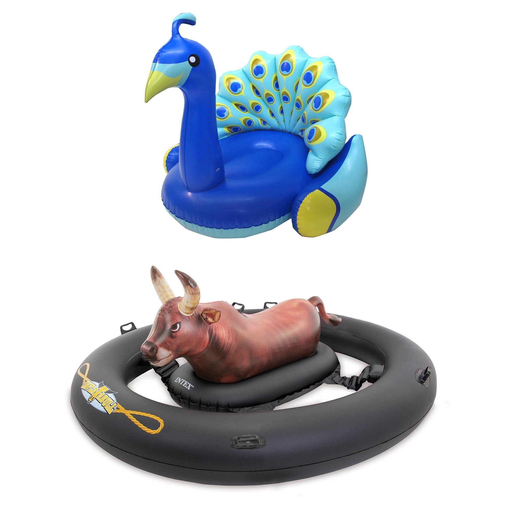 Swimline Giant Peacock Lounger Swimming Pool Inflatable Animal Ride On Float 