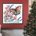 thumbnail image 1 of Pintura de diamante 5D JShteea DIY Taladro parcial en forma especial Flores Mariposa 30x30cm, 1 of 9