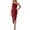 Red, variant on ZQUUVOU Womens One Shoulder Long Formal Dress Summer Sleeveless Bodycon Ruched Wrap Split Cocktail Dresses Black