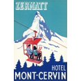 thumbnail image 2 of Art.com Hotel Mont-Cervin, Ski Lift Poster Art Print, 16" x 24", 2 of 4