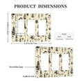 thumbnail image 3 of Hand Drawn Forest Switch Cover Decorative Wall Plate 3-Gang Screwless Standard Size, 3 of 5