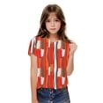 thumbnail image 1 of Jamicy Blouses pour Filles Cadeau pour Enfants Hauts pour Enfants Été T-Shirts à Manches Courtes Col Rond Blouses pour Dames Hauts Courts Décontractés, 1 of 4