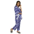 thumbnail image 2 of Phagun Pajamas Set For Women Printed Kaftan Sleepwear kimono Sleeve Asian Nightwear, 2 of 7