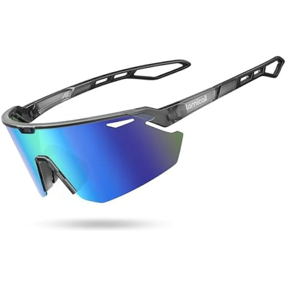 Polarized Sports Sunglasses for Men Women, 24g, UV400 Protection Sun Glasses for Cycling Running Baseball Fishing