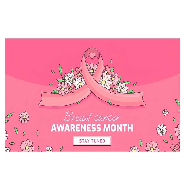 Fotografía De Fondo Para La Concienciación Sobre El Cáncer De Mama. Pancarta Con Lazo Del Cáncer De Mama. Decoración Para Fiesta De Concienciación Sobre El Cáncer De Mama.