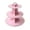 Hot Pink, variant on Gold Rim 3-Tier Disposable Cardboard Cupcake Stand, Dessert Display Tower for Birthday Shower Party Food Decor, Easy Assembly, Pink