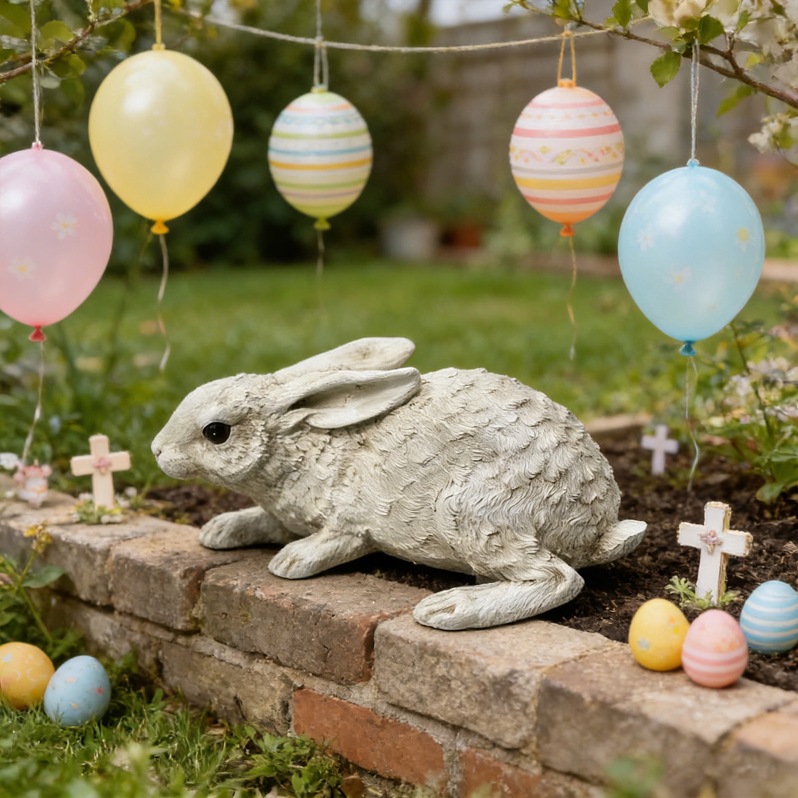 DZQMTKX Resin Garden Sculpture Outdoor Statue Decorative Ornament for Lawn Yard Landscape Decor