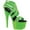 Neon Green/Neon Green Patent, variant on Women's Pleaser Adore 769UV Criss Cross Strappy Sandal