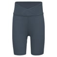 thumbnail image 3 of Doomiva Girls Athletic Swim Shorts Solid Color Shorts Sport Cheer Workout Running Gray 130, 3 of 5