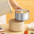 thumbnail image 2 of Office Portable Microwave Oven Thermal Insulation Lunch Box Office Portable Microwave Traveling Detachable Food Storage Case Washable Container White Small, 2 of 9