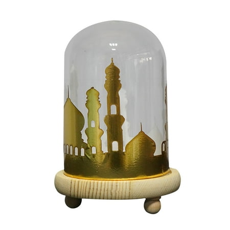 

Famure Night Light|Desktop Decoration Glass Light Decorative Wooden Base Lamp