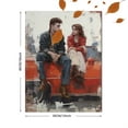 thumbnail image 3 of UXIEQU Young Romantic Couple Canvas Wall Art 15.75x11.81 Inches, 3 of 8