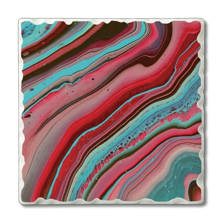 

Absorbent Stone Tumbled Tile Coasters Fluidity 10 Set of 4