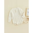 thumbnail image 3 of Bagilaanoe Newborn Baby Girl Boy Knit Rompers Sweater Warm Long Sleeve Bodysuit 3M 6M 9M 12M 18M 24M Infant One Piece Jumpsuit, 3 of 8
