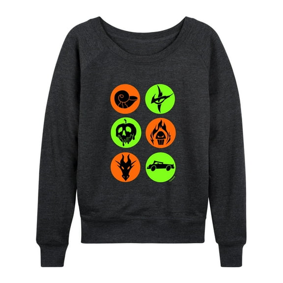 Disney Villains - Villian Symbols - Women's Lightweight French Terry Long Sleeve Shirt