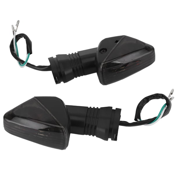 MAYUJIAA 2pcs Motorcycle LED Turn Signal Light Smoky Lens 12V Fit