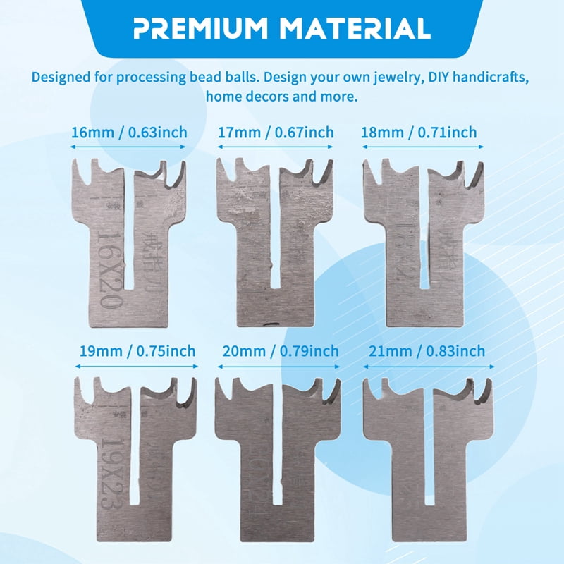 30 PCS Ring Drill Bit Set, 16-21 mm Blades Wood Ring Drill Bit Wooden Ring Maker Steel Wood Bead Drill Bit