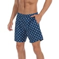 thumbnail image 4 of LRD Men's Swim Trunks with Compression Liner 7 Inch Inseam Shark Bite / Blue XL, 4 of 6
