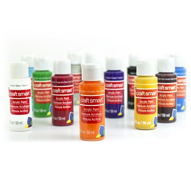 12 Assorted Matte Acrylic Paint Value Set by Craft Smart - Non-Toxic Paint For Drawing - Painting - Art & Crafts Supplies - 1 Pack