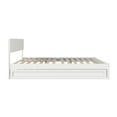 thumbnail image 3 of Wesley King Wood Platform Bed with Panel Footboard and Twin XL Trundle in White, 3 of 5