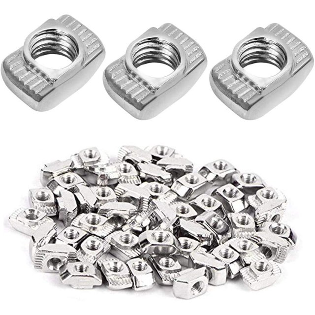 Tuercas de ranura en T, ranura de patrón de bloque deslizante, 150 piezas, serie M3/ M4/ M5, Kit de ranura, tuerca de fijación de cabeza de martillo para perfil de aluminio ShuxiuWang 8390606104748