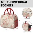 thumbnail image 6 of Lunch Bag Lunch Box for Women Reusable Insulated Lunch Cooler Bags,Large Capacity for Work Travel Picnic,Water-Resistant Pioneer Colorful Floral Lunch Tote Bag Gifts for Woman Mom Red, 6 of 6