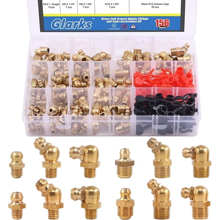 Raccord De Graissage Coudé 90° Laiton, Filetage M10-1.0, Zerks (choisir Quantité)