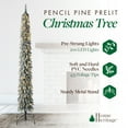 thumbnail image 5 of Home Heritage Albert 7' Pencil 200 LED Pre-Lit Artificial Christmas Tree, 5 of 10