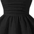 thumbnail image 7 of HUCOAE Girls Beach Dress Blue Dresses For Girls Girl'S Smocked Ruched A Line Swing Dress Layered Tie Shoulder Flowy Cami Dress 9-10 Years Black, 7 of 7