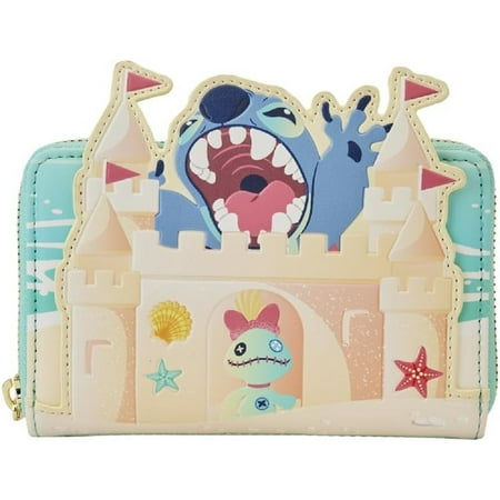 Loungefly Disney Stitch Sandcastle Beach Surprise Zip Around Wallet