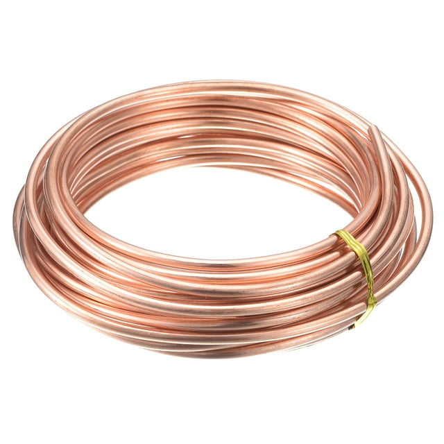 Uxcell Soft Copper Wire (6 Gauge, 19.5 FT), 99.9% Pure Bare Copper Wire for Crafts