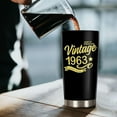 thumbnail image 6 of Happy 60th Birthday Tumblers Gifts for Men Women, Back in 1963 Stainless Steel Tumblers Gifts, 1963 60 Years Old Birthday Gift For Wife Husband Mom Dad (Back in 1963), 6 of 6