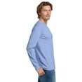 thumbnail image 4 of Gildan Heavy Cotton Men's Long Sleeve T-Shirt, Comfortable, Crewneck Classic Fit, Carolina Blue, XL, 4 of 5