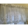 thumbnail image 5 of Beautiful White Embroidered Linen Curtain Kitchen Half Window White Sheer Curtains Rod Pocket Curtain, 5 of 5