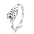 thumbnail image 3 of Daisyyozoid Bague Couple Embrassant Diamant à la Mode en Gros Bague Réglable Bijou 1 Pce, 3 of 9