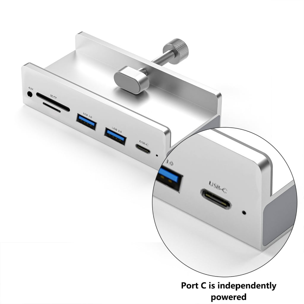 USB3.0 Type C Adapter Aluminum External Multiport Splitter Adapter High Speed Expansion 5Gbps Data Transmission For Desktop