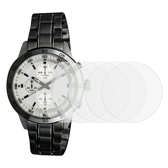 5uds Reloj Pantalla Protector 49mm Diámetro 0,32mm Grosor Redondo Anti-explosión Alta Definición HD Suave PET Inteligente Reloj Cristal Pantalla Protección Película, Transparente