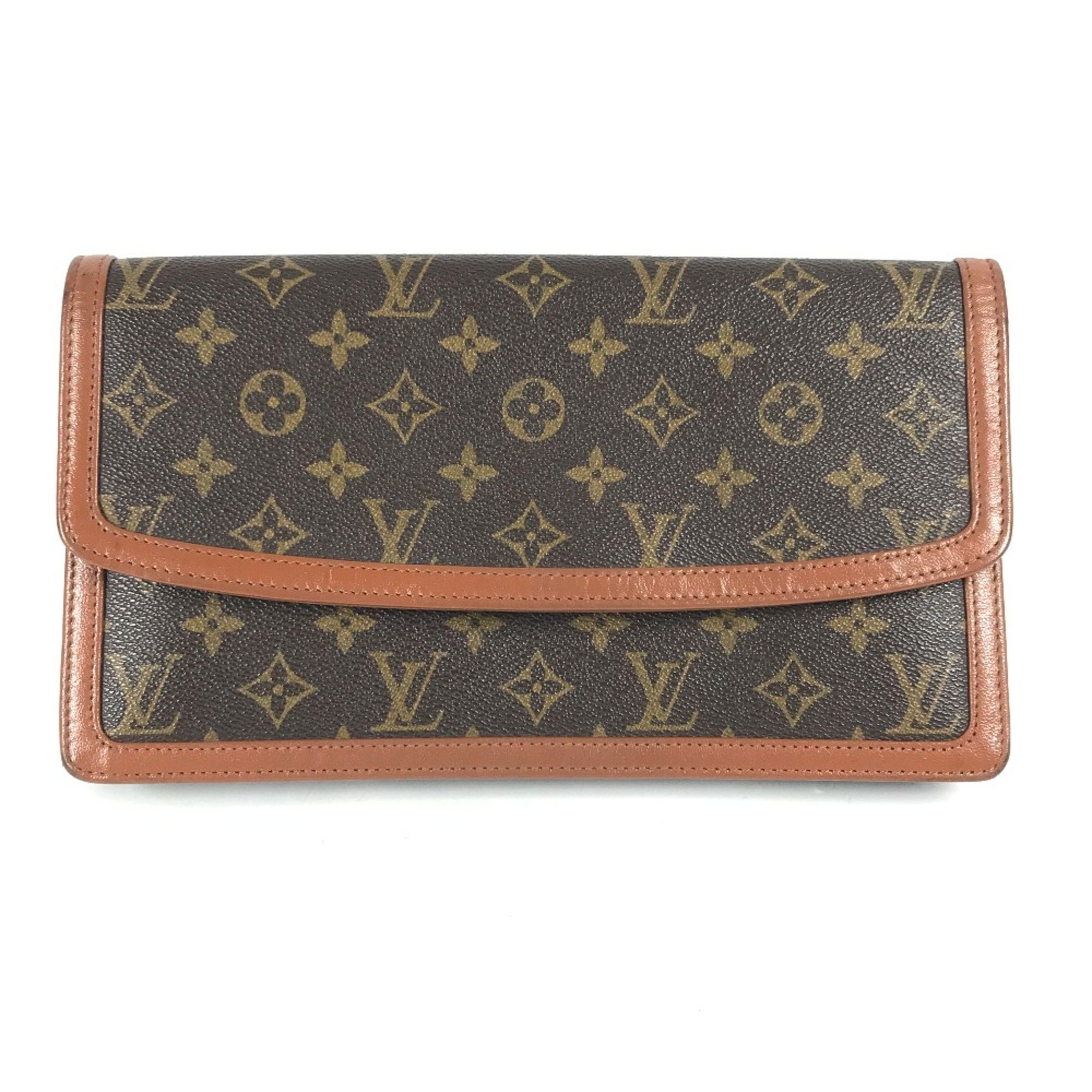 Pre-Owned Louis Vuitton M51810 Monogram Pouch Cluch Bag Clutch bag Brown (Fair)
