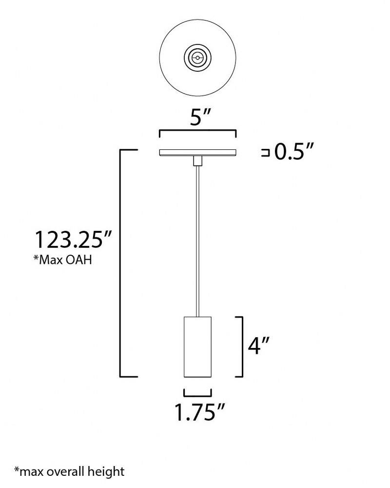 ET2 Lighting - LED Mini Pendant - Micro-4.5W 1 LED Pendant-1.75 Inches wide by 4 - image 3 of 6