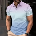 thumbnail image 6 of Afuyipoi Men's Casual Gradient Short Sleeve Lapel Button Up Shirt,Short Sleeve Lapel Collar Gradient Print Button Front White M, 6 of 7