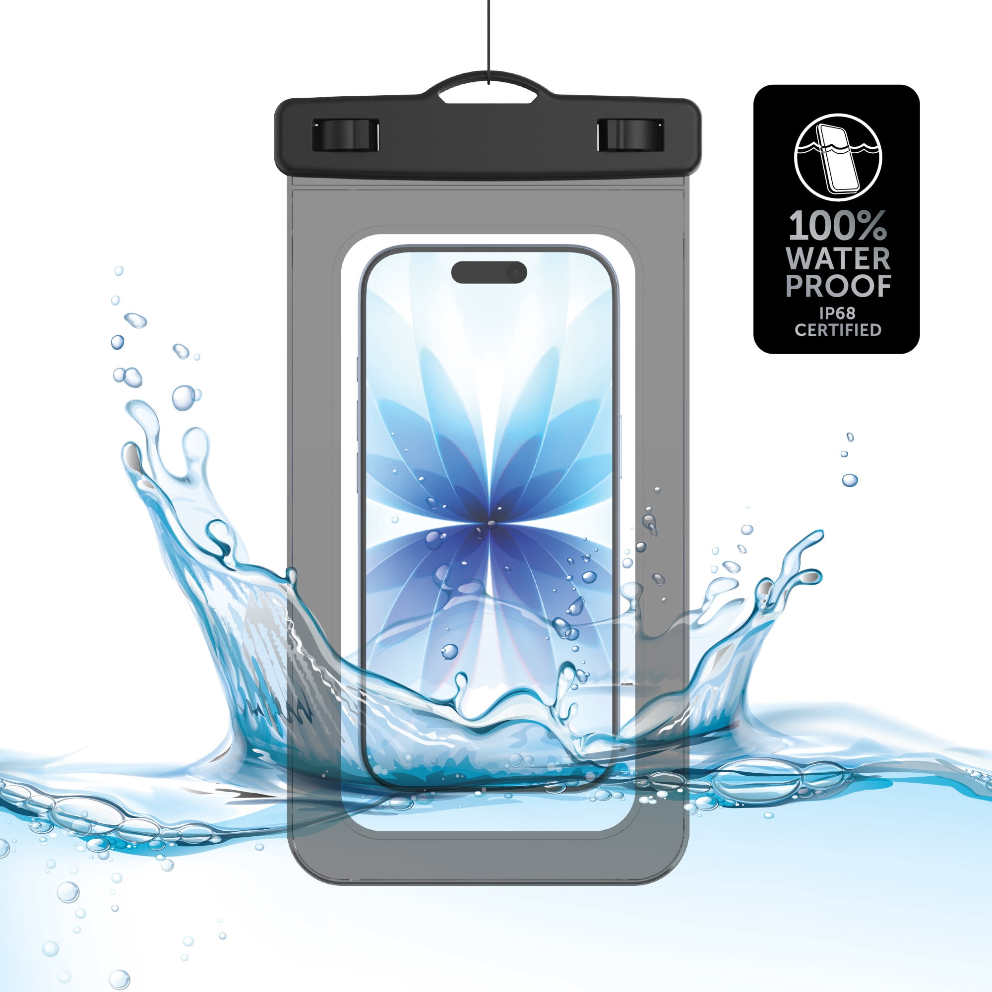 Body Glove Tidal Waterproof Phone Pouch - Black/Clear