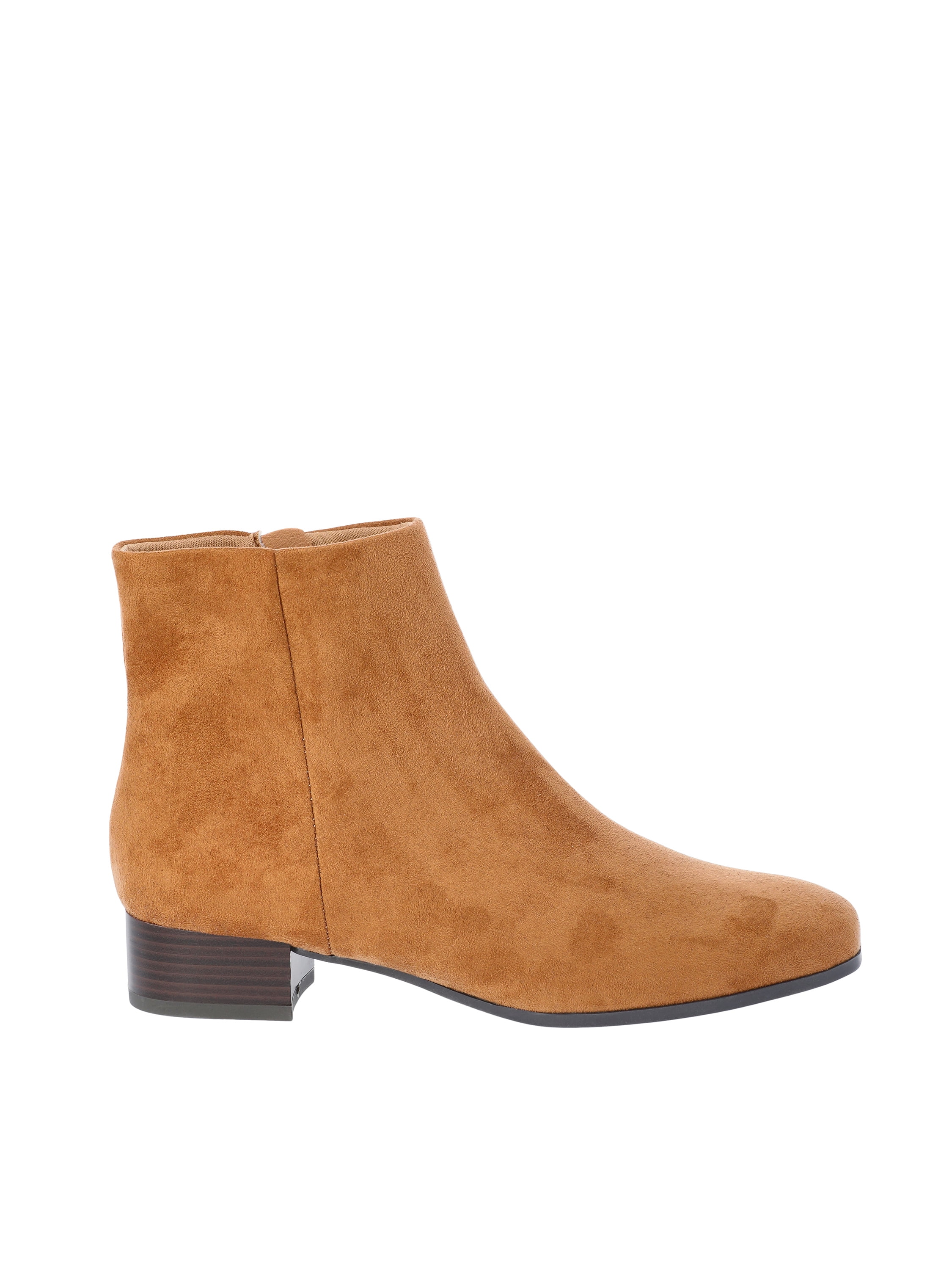 Time and Tru Women's Faux Suede Ankle Boots, Wide Width Available