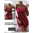 thumbnail image 6 of QAFOPEH Womens Heart Printed Valentine'S Nightdress Slip Dress, 6 of 7