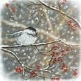 thumbnail image 2 of Bawden, Angela 20x20 White Modern Wood Framed Museum Art Print Titled - Snowberry Bird I, 2 of 4