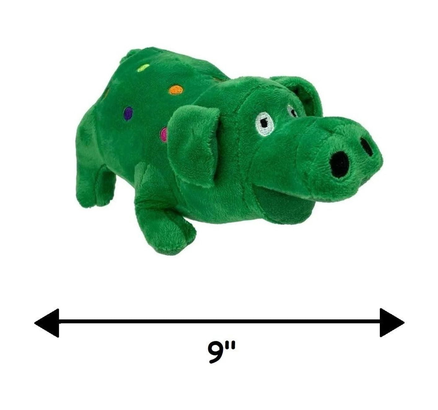 Adorable Large Dog Toys Big Oink Grunting Squeakers Polka Dot Soft Plush Pigs 9" (Blue)
