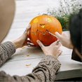 thumbnail image 4 of 4 Pcs Halloween Pumpkin Carving Kit,Orange Color Stainless Steel Pumpkin Carving Tools Pumpkin Carving Knife, 4 of 4