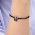 thumbnail image 2 of 925 Sterling Silver Black Cat Embraces Heart Gemstone Charm for Bracelet Charms Bangle Pendant Jewelry, 2 of 4